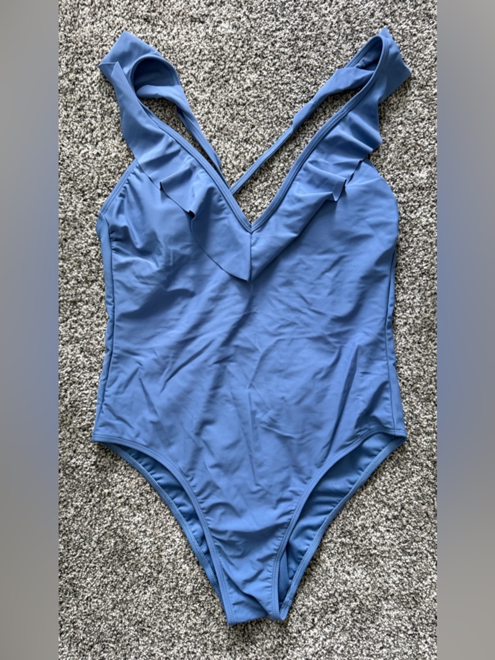 Xhilaration Light Blue One-Piece Swimsuit with Crisscross Detail